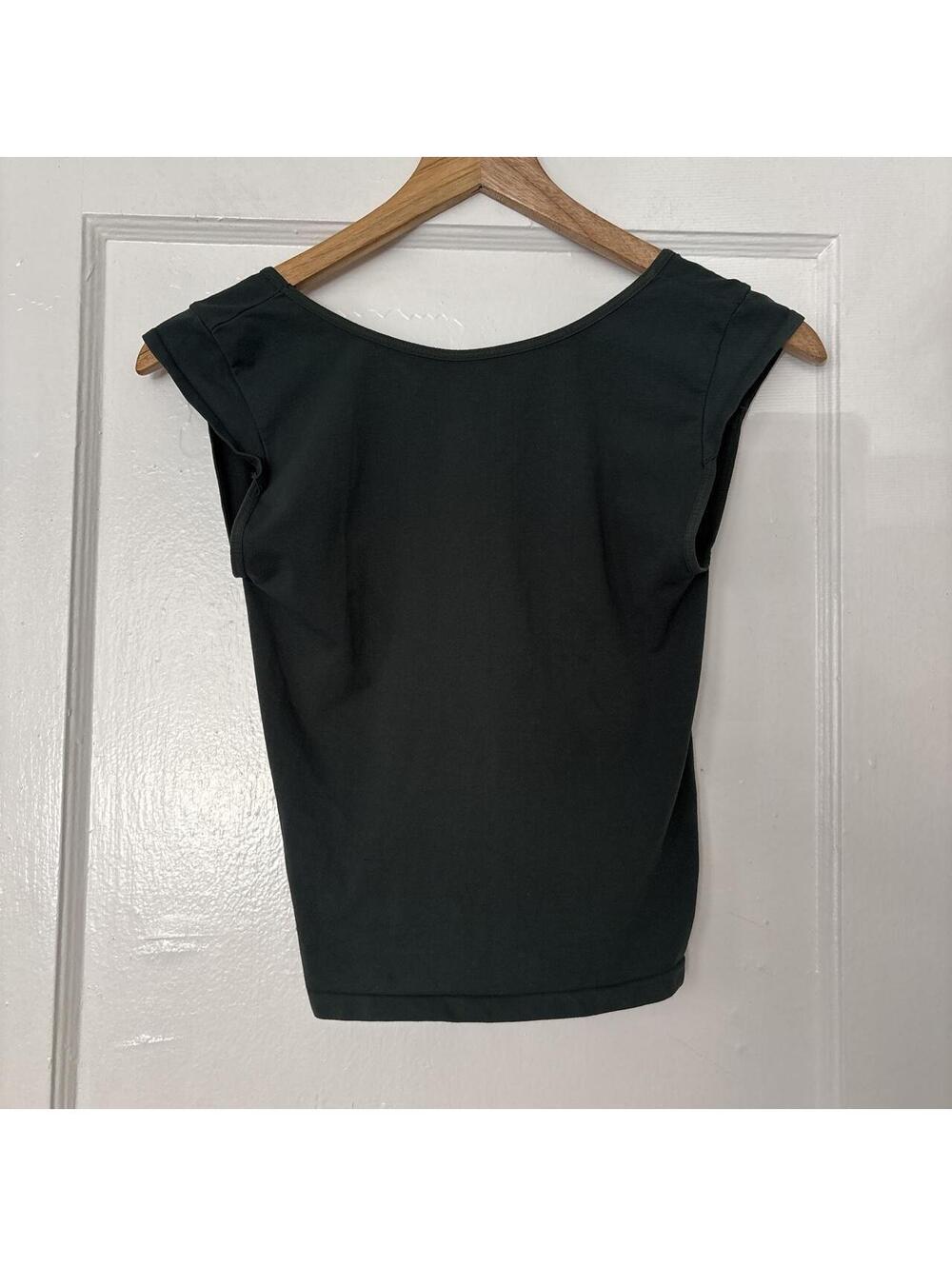 Free People Women's Green and Black Blous